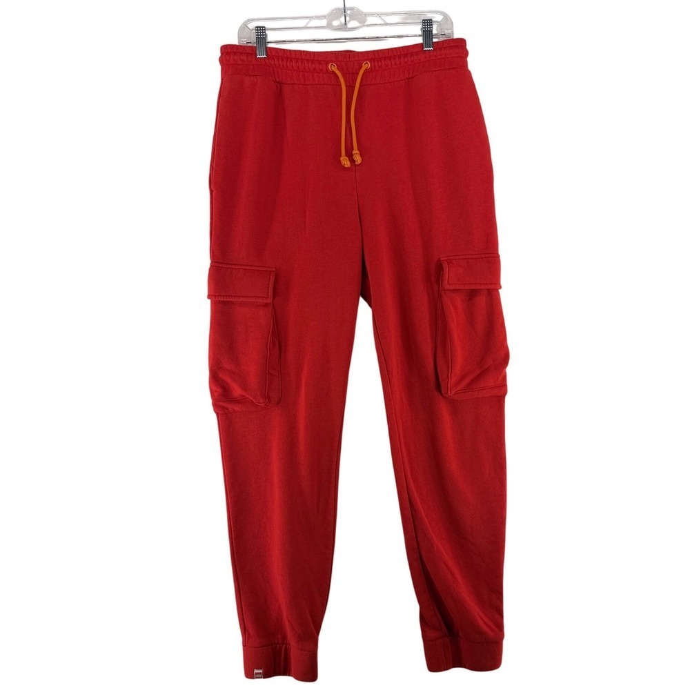LEGO x Target Mens Red Cargo Sweatpants Joggers Fleece Lined Size M F00251312